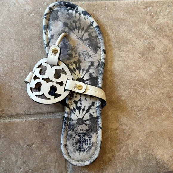 Tory Burch Blue and White Miller sandals 6.5 - Picture 3 of 5